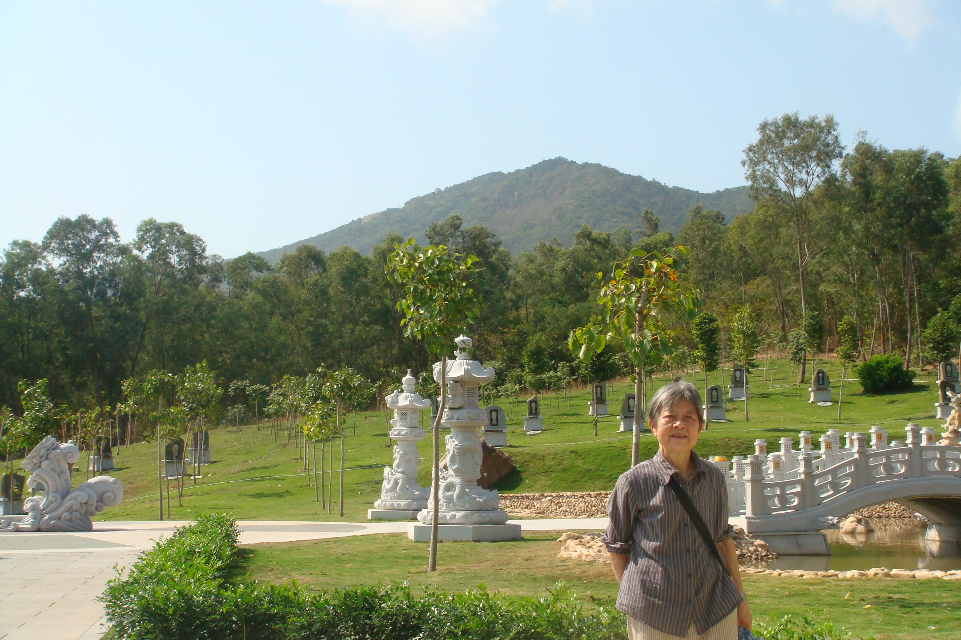 My grandmother in a mountain park